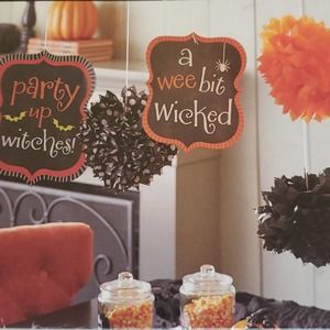 Pier 1 Imports wicked party hanging decorations black white orange